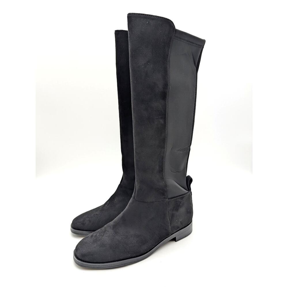 Splendid Manny Knee High Riding Boots Round Toe Women's Black Size US7M EU37